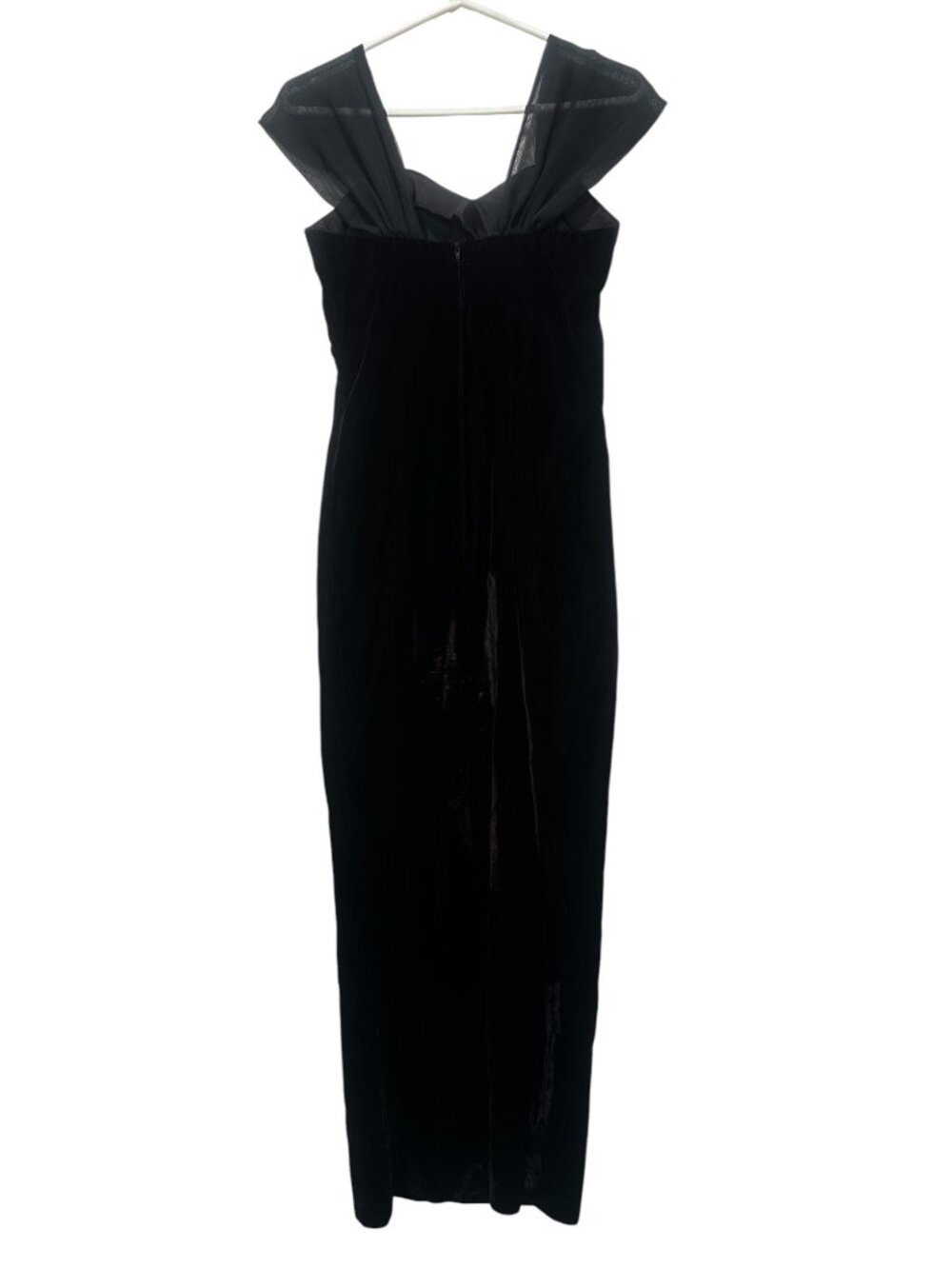 Vintage Rampage Vampire Bodycon Long Dress Small Red Velvet Whimsigoth Chiffon - Picture 6 of 16